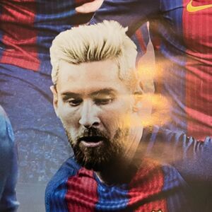 Rare blonde Lionel Messi FC Barcelona soccer team Poster🔥 import UK 24 x 36 hi